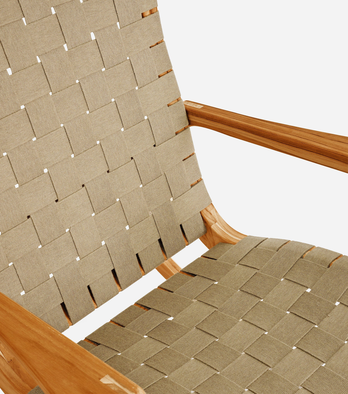 Sealed Teak / 2" Beige Straps