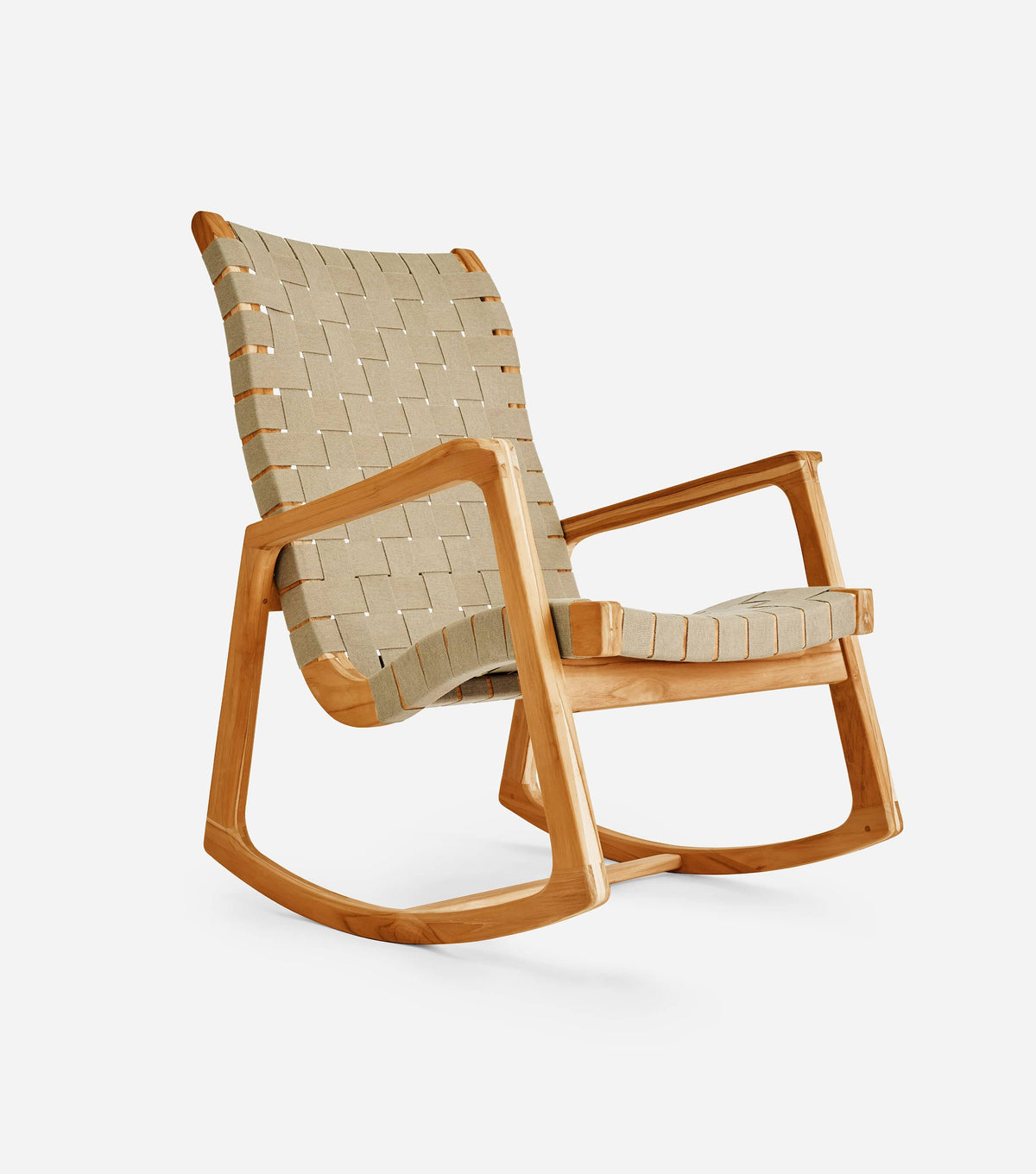 Sealed Teak / 2" Beige Straps