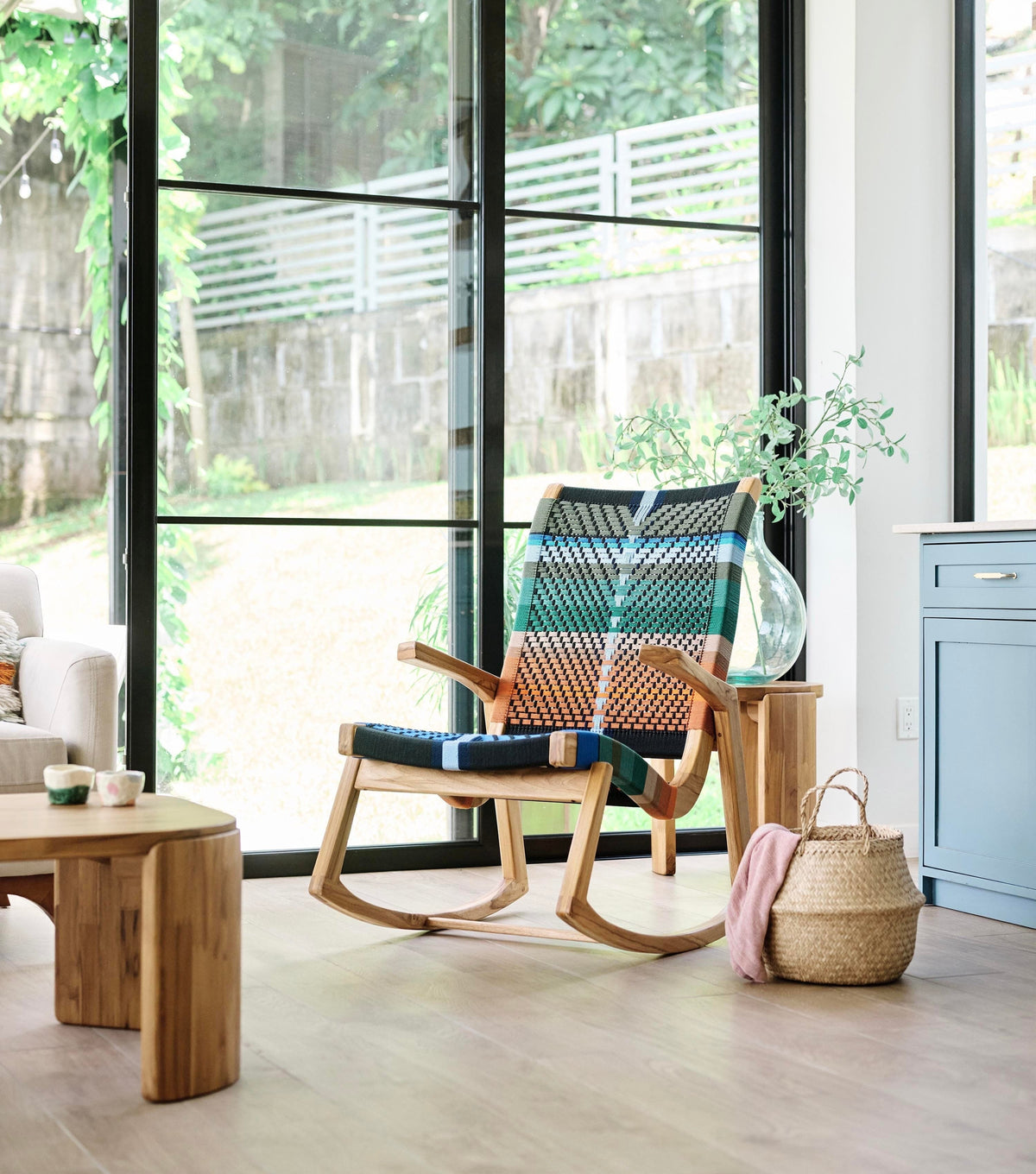 Natural Teak / Mot Mot Pattern